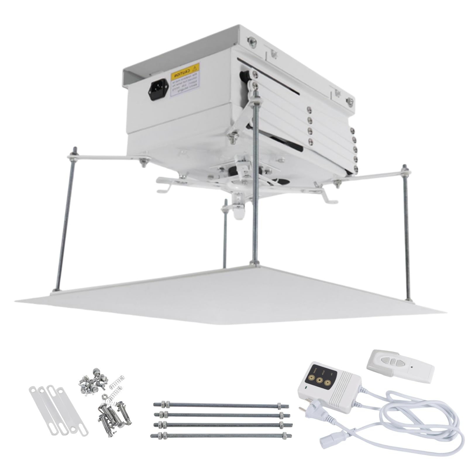 Support de plafond électrique pour projecteur avec télécommande, compatible avec les projecteurs, capacité de charge maximale de 10 kg, course de 1 m, 220 V