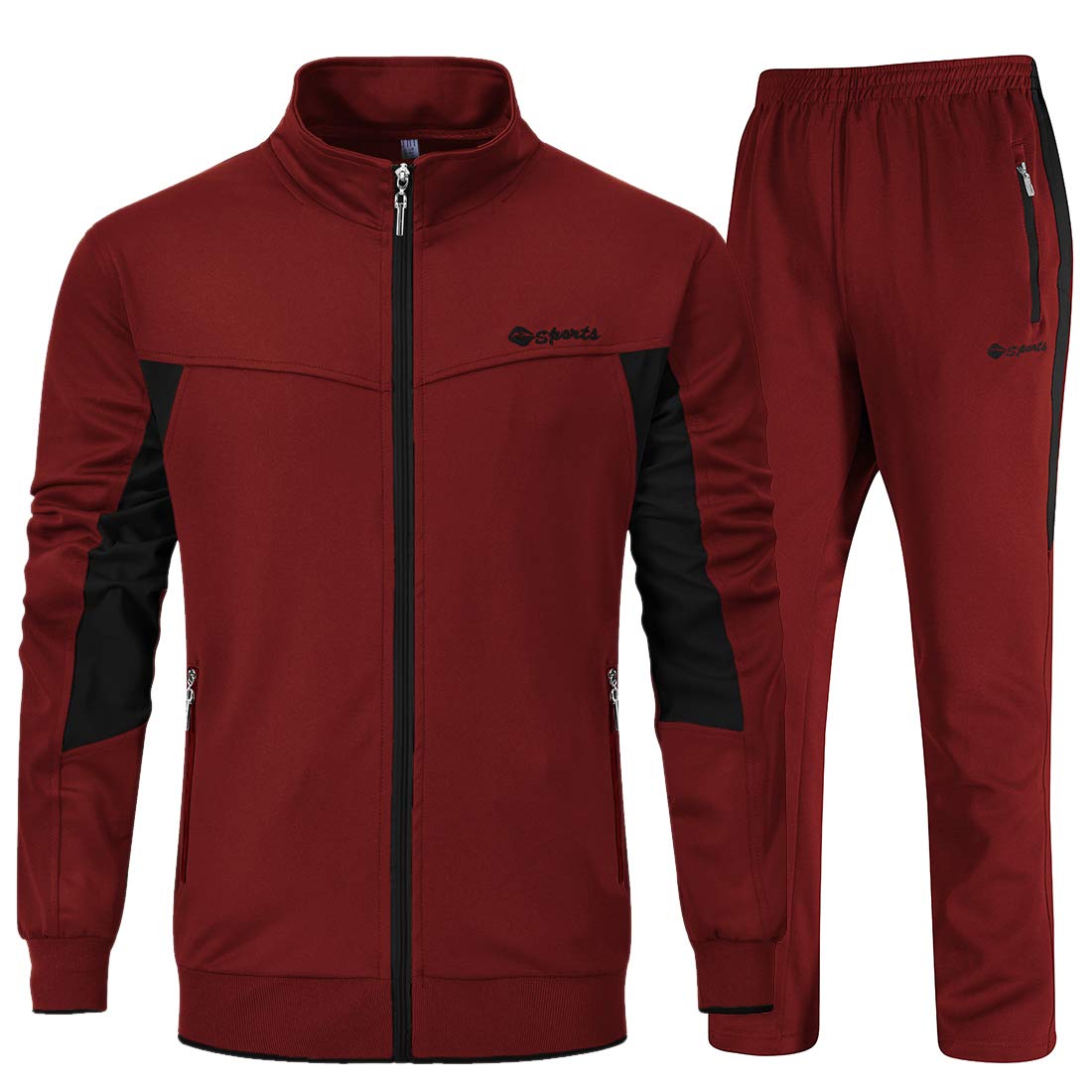 YSENTOMen's Tracksuits Set Outfits 2 Piece Jogging Suits Warm Up Running Track Sets Sweatsuits