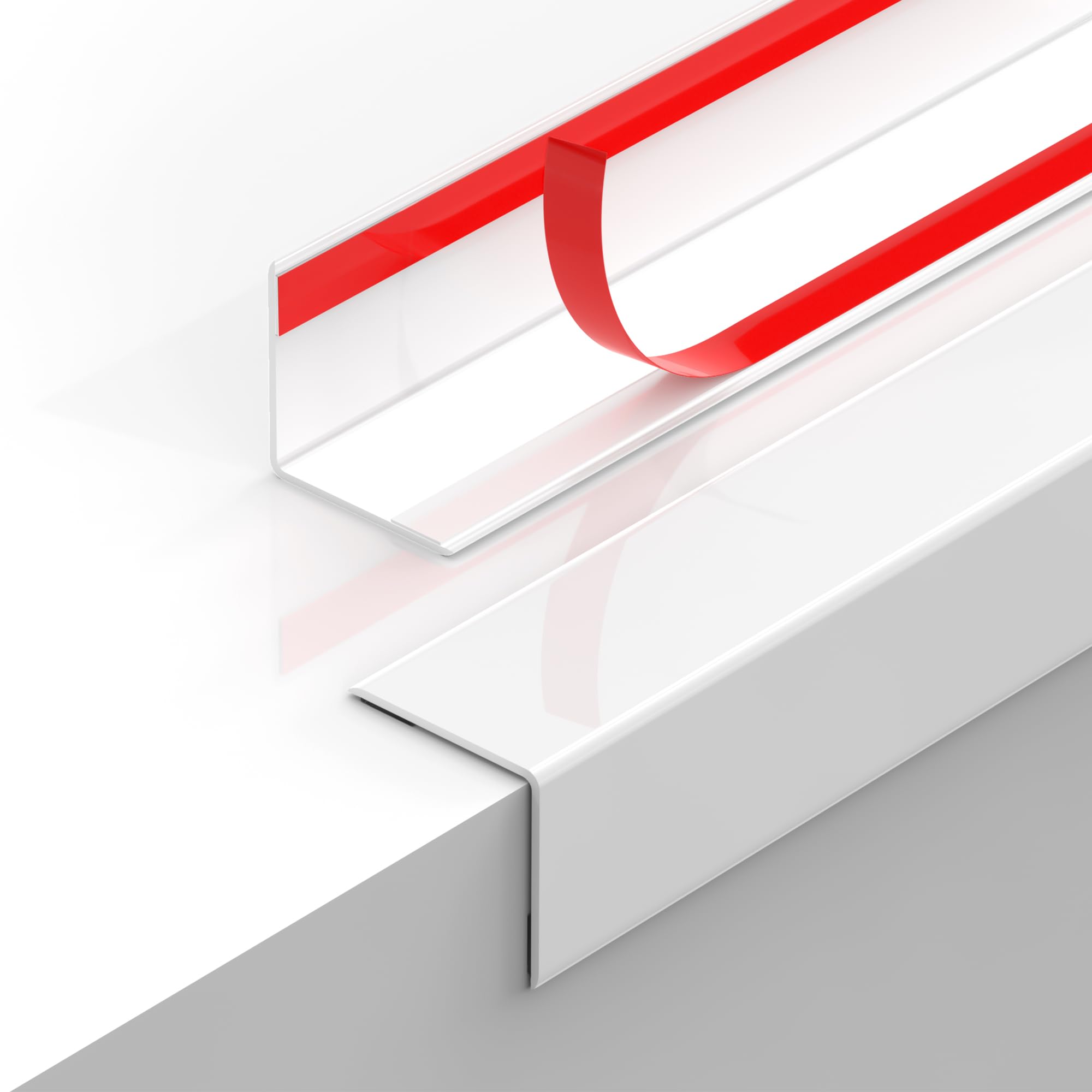 2PCS Wall Corner Protectors Guards - Self Adhesive Corner Protector & Corner Guards for Walls Edge Protection, Easy to Apply - No Tools Needed(Pure