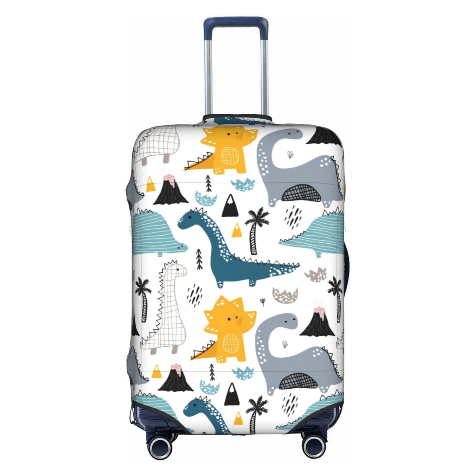 Gepäckabdeckung, Kofferabdeckung, Protektoren, Gepäckschutz, passend für 45,7 - 76,2 cm große Gepäck, Katze, Schmetterling, Cartoon-Dinosaurier für Kinder, M