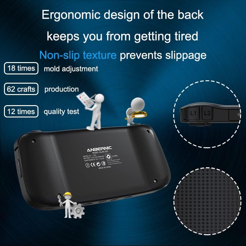 Back view of RG503 showing ergonomic design and non-slip texture