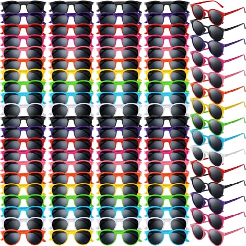 Sabary 200 Pcs Bulk Sunglasses 10 Colors Plastic Sunglasses Party