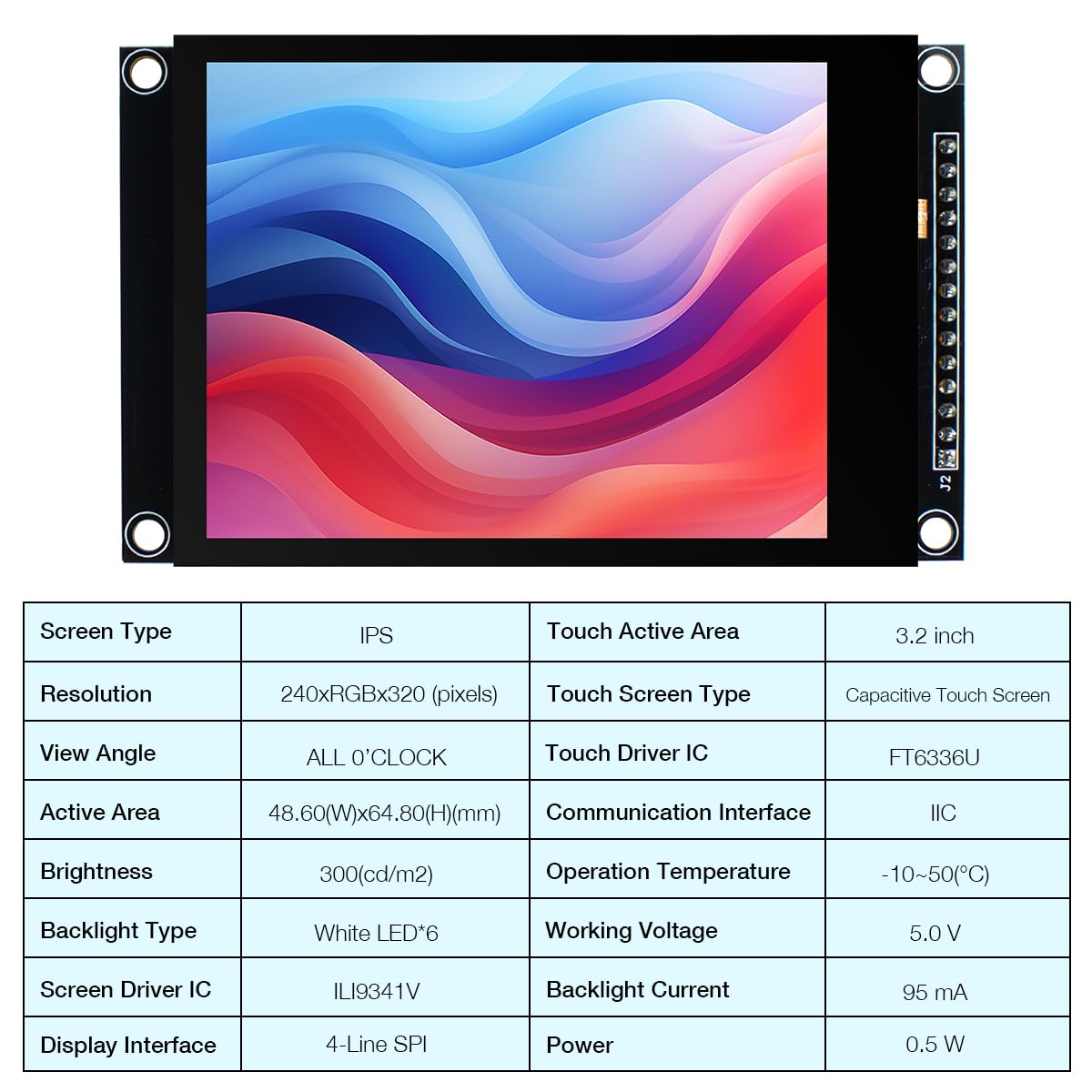 Snapklik.com : 3.2 Inch 240x320 IPS Capacitive Touch Screen LCD Module ...