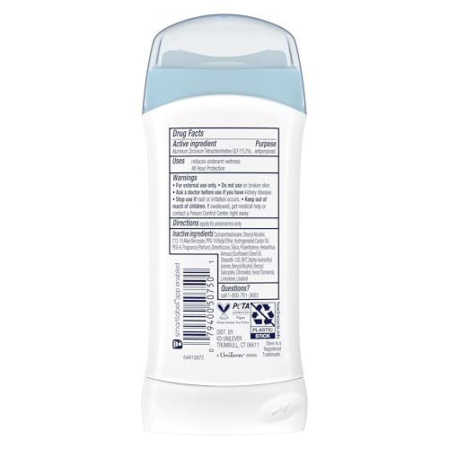 Dove Invisible Solid Antiperspirant Deodorant Stick for Women, Fresh, For All Day Underarm Sweat & Odor Protection 2.6 oz