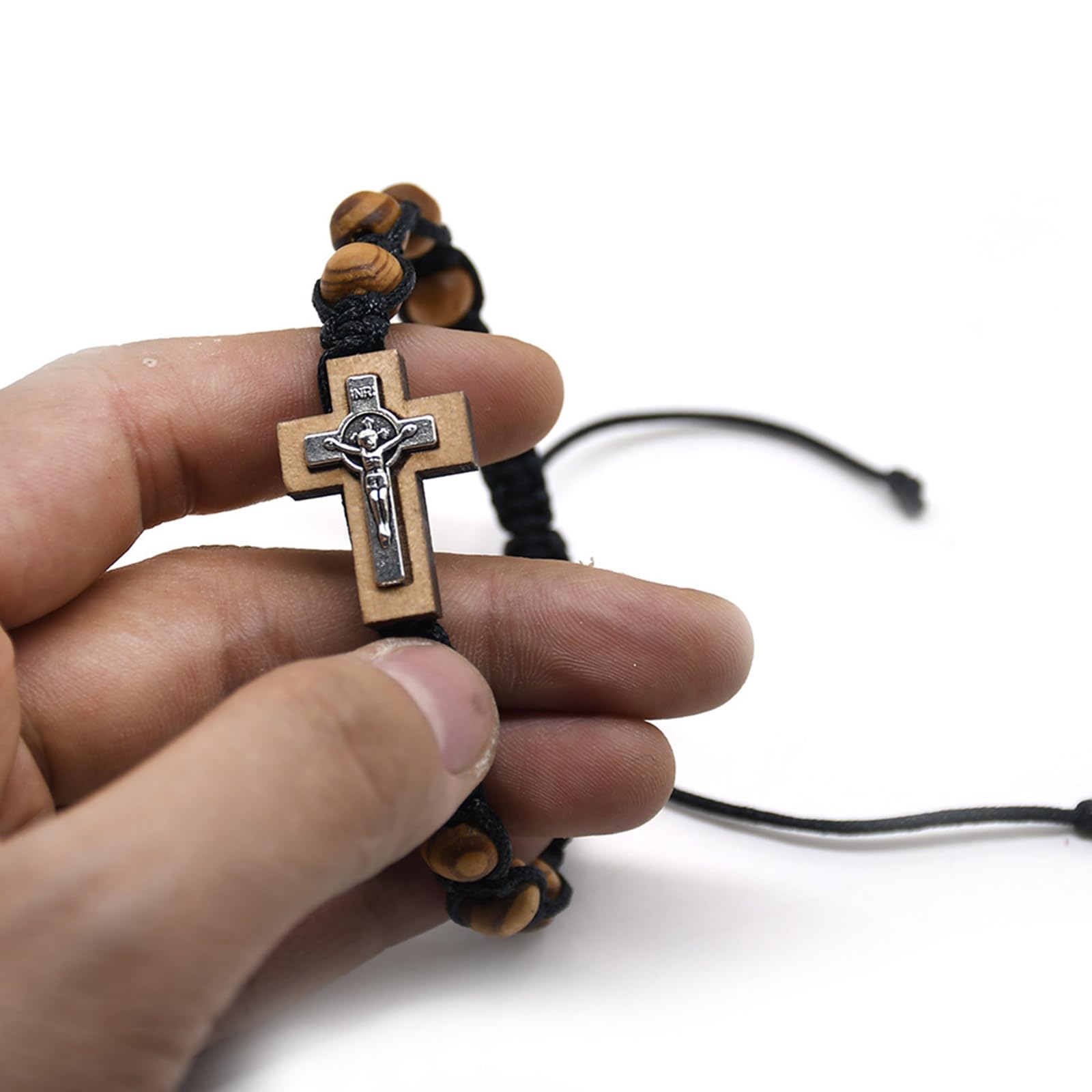 Bracciali rosario: Bracciale Decina Rosario perle in legno palissandro