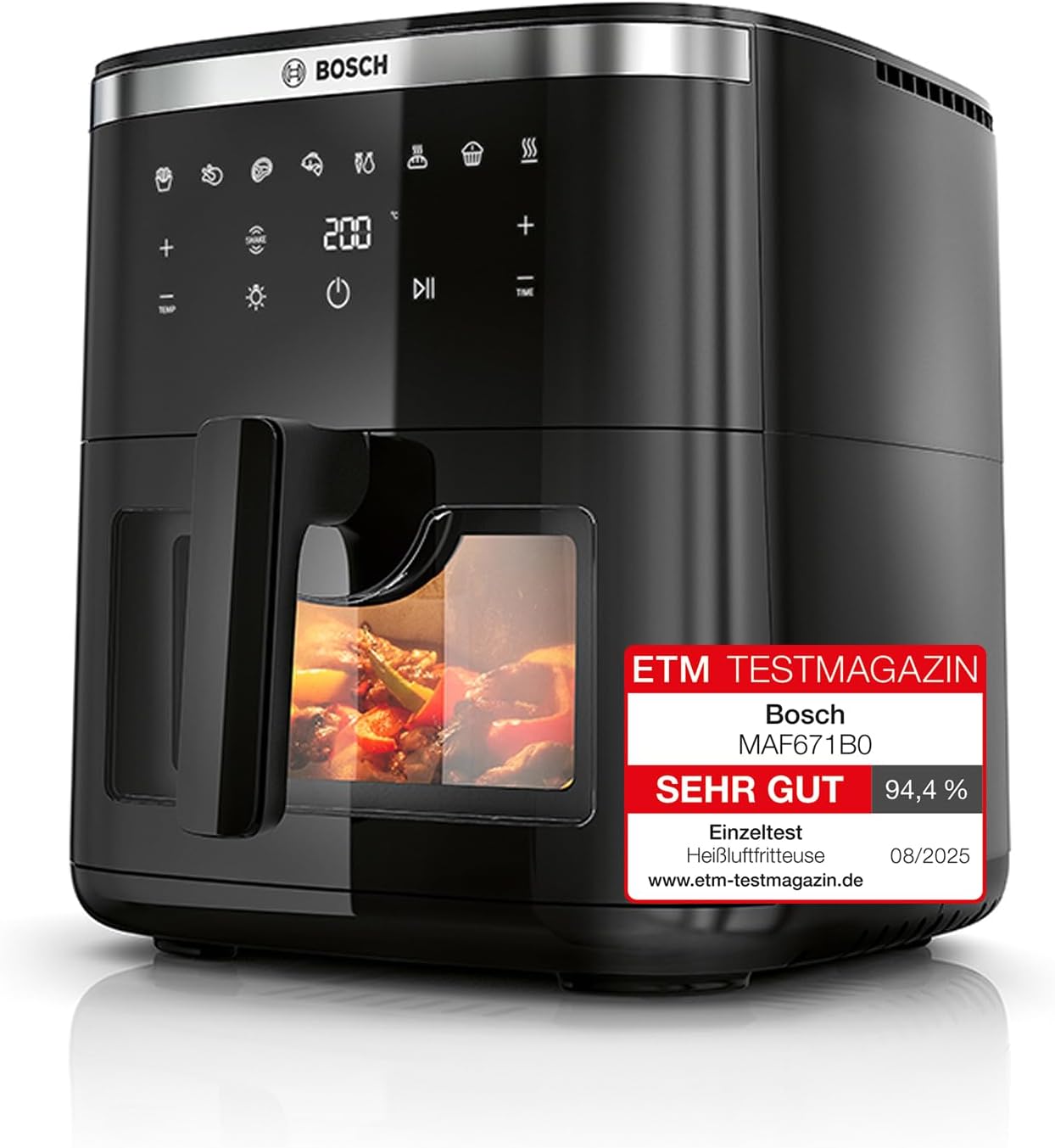 Bosch Heißluftfritteuse Serie 6 XXL 7,2L Schwarz