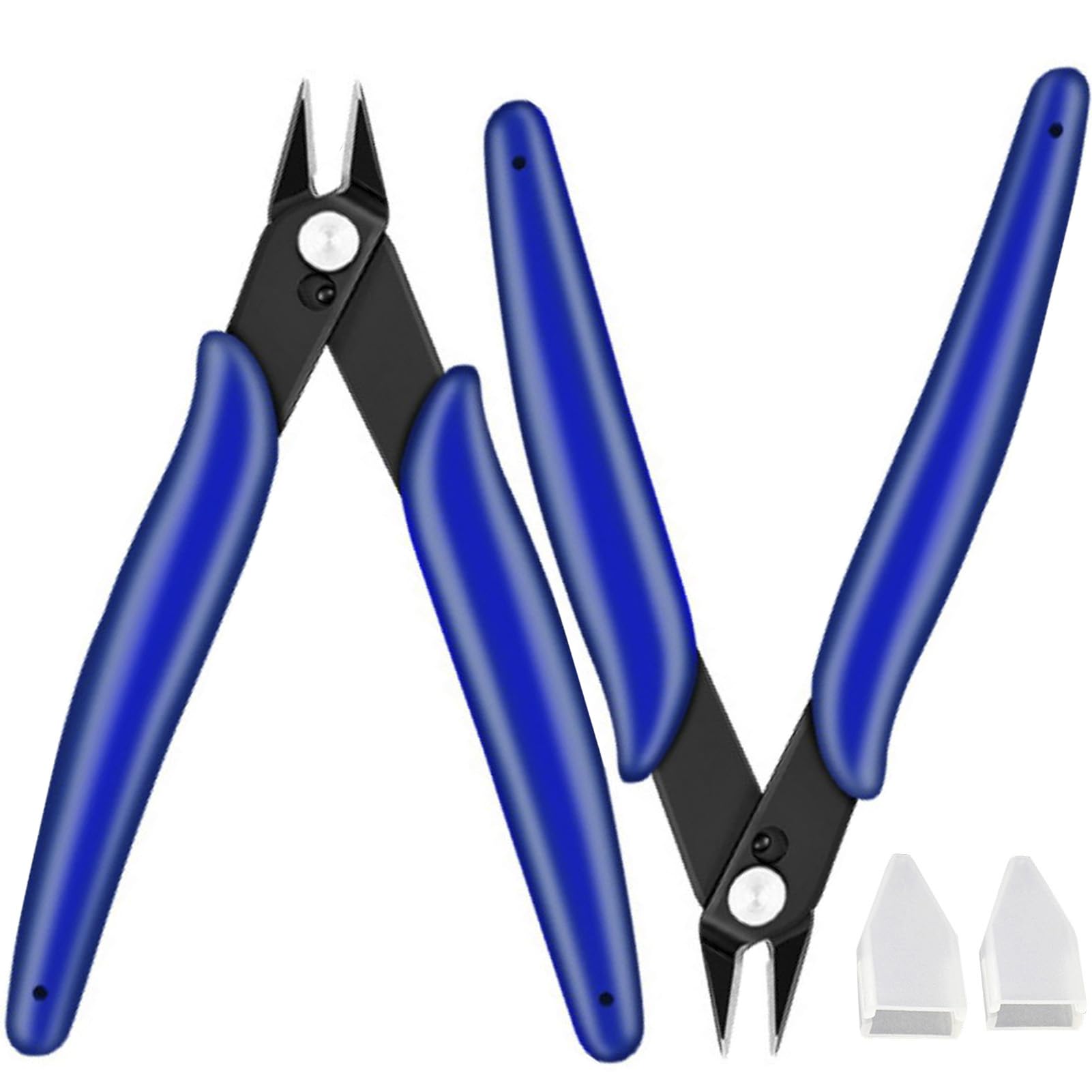 Flush Cutters, 2 PCS Micro Wire Cutters for Craft, Jewlery Making, Electronics, Plastic Models, Zip Tie Sprue Cutter