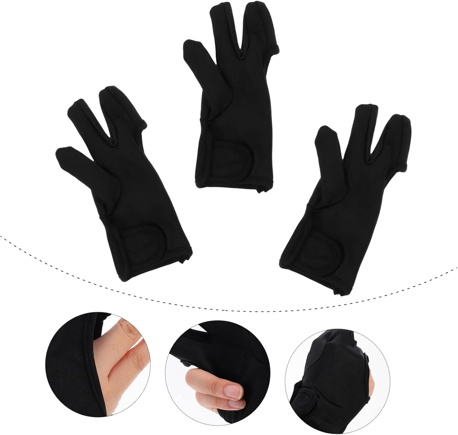 3pcs Quality Material Heat Resistant Gloves Hair Styling Mitts Long Serving Life for Curling Iron Hair Styling Diy Salon