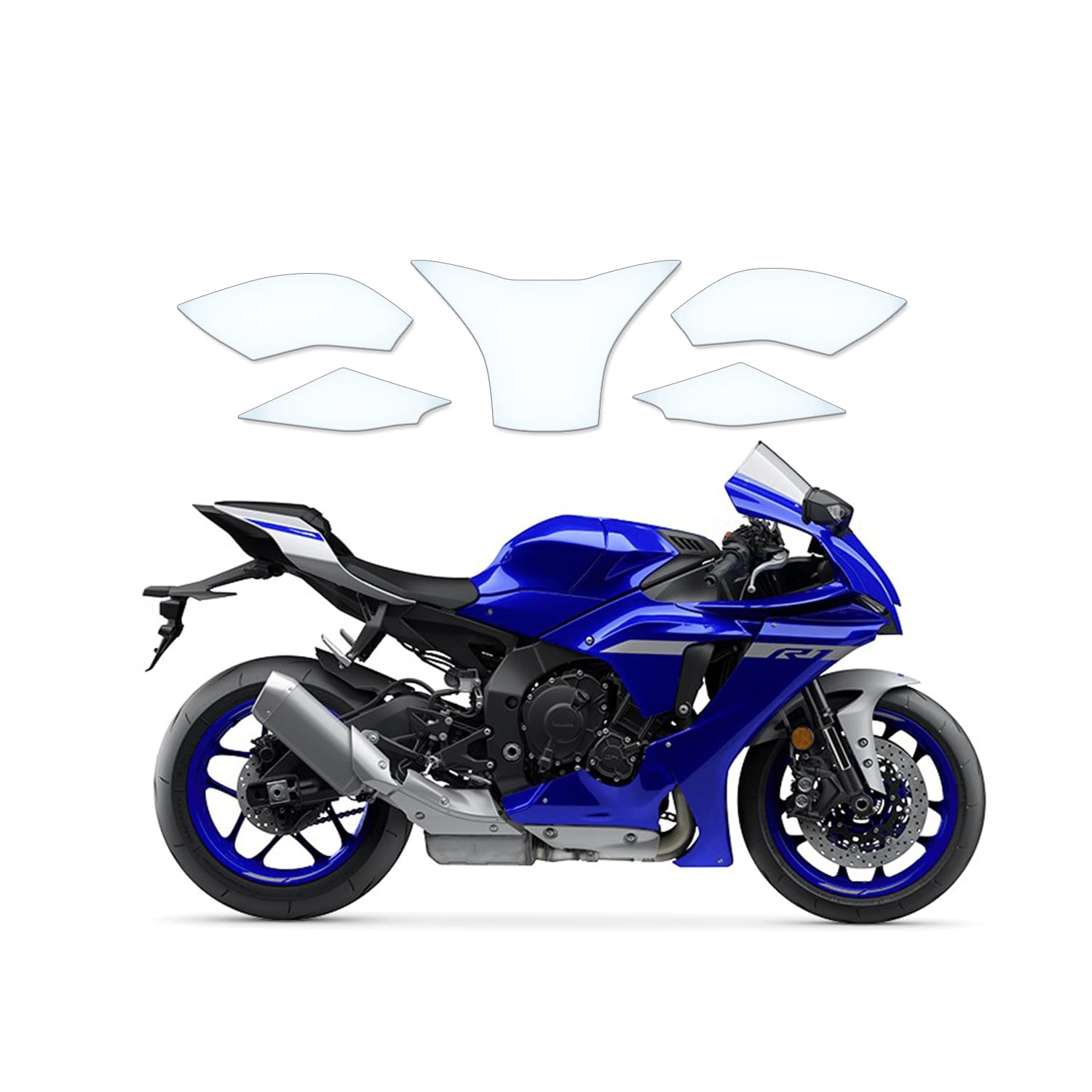 Tankschutzfolie Lackschutz Tankpad Transparent geeignet für Yamaha YZF-R1 2020+