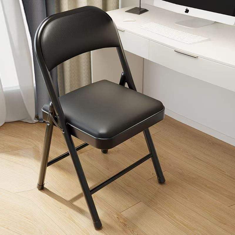 Image of TOBY Premium Heavy-Duty Folding Chair with Padded Seat & Backrest - Black Metal Frame, Space-Saving & Comfortable for Home, Office, and Events