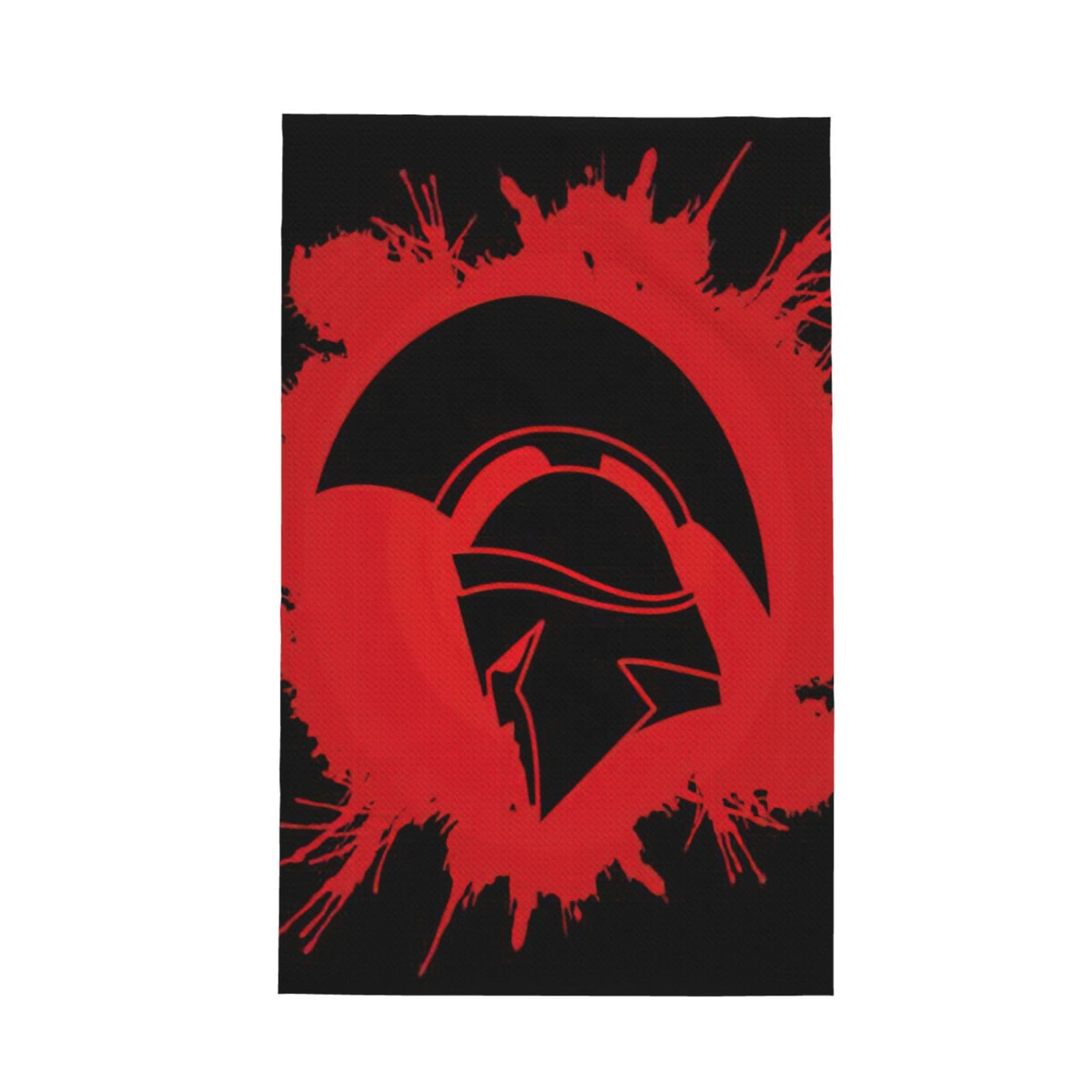 CKGODGF Spartan Warrior Helmet Print Absorbent Waffle Dishcloths,Kitchen Towels With Hanging Loops,Tea Towels.