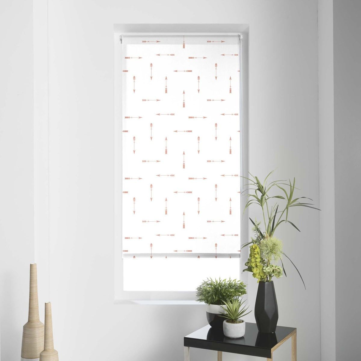 Store enrouleur tamisant blanc Flechaline salon et bureau calme