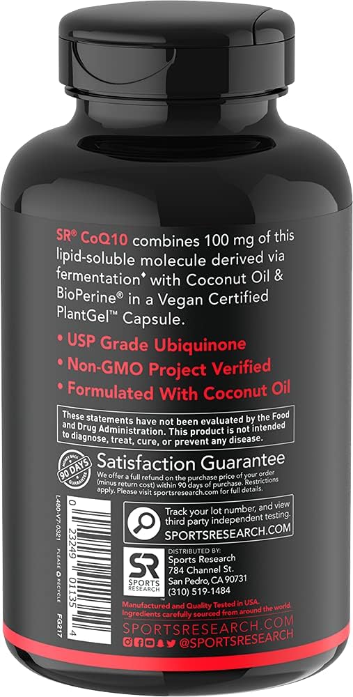 CoQ10 100mg Enhanced with Coconut Oil & Bioperine (Black Pepper) for Better Absorption | Vegan Certified and Non-GMO Verified (120 Veggie Softgels) : Health & Household