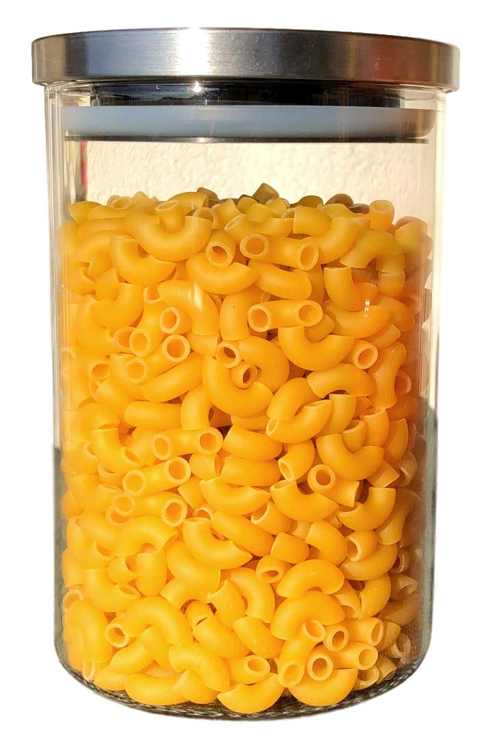 Alpina (800Ml) Tall Borosilicate Glass Airtight Lid Storage Jar Pasta Rice Food Canister