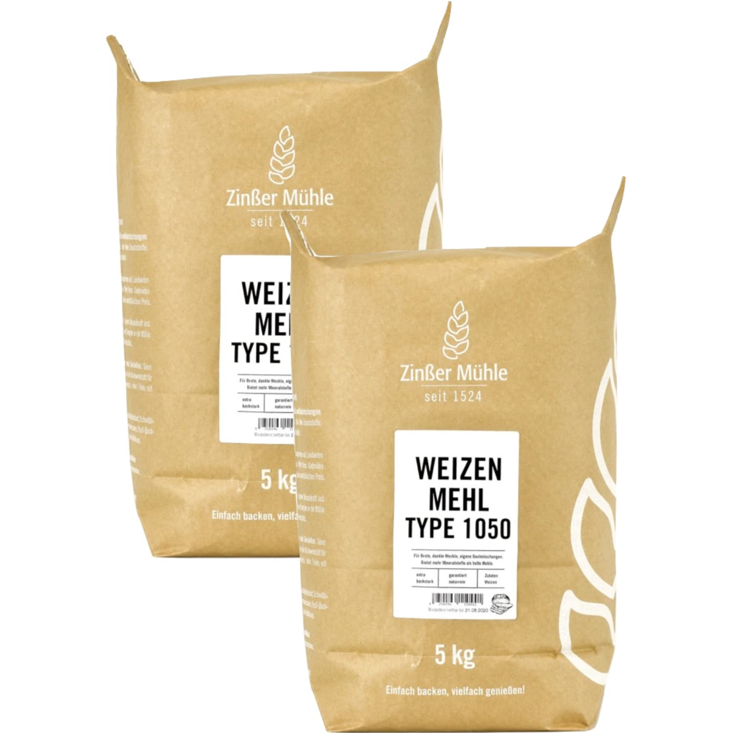 2X Weizenmehl Type 1050 5 kg
