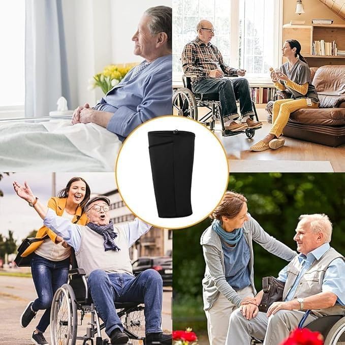 Catheter Leg Bag Holder,Polyester Fabric Catheter Sleeves Urine Leg Bag Holder,Urinary Drainage Bag Stay in Place,L