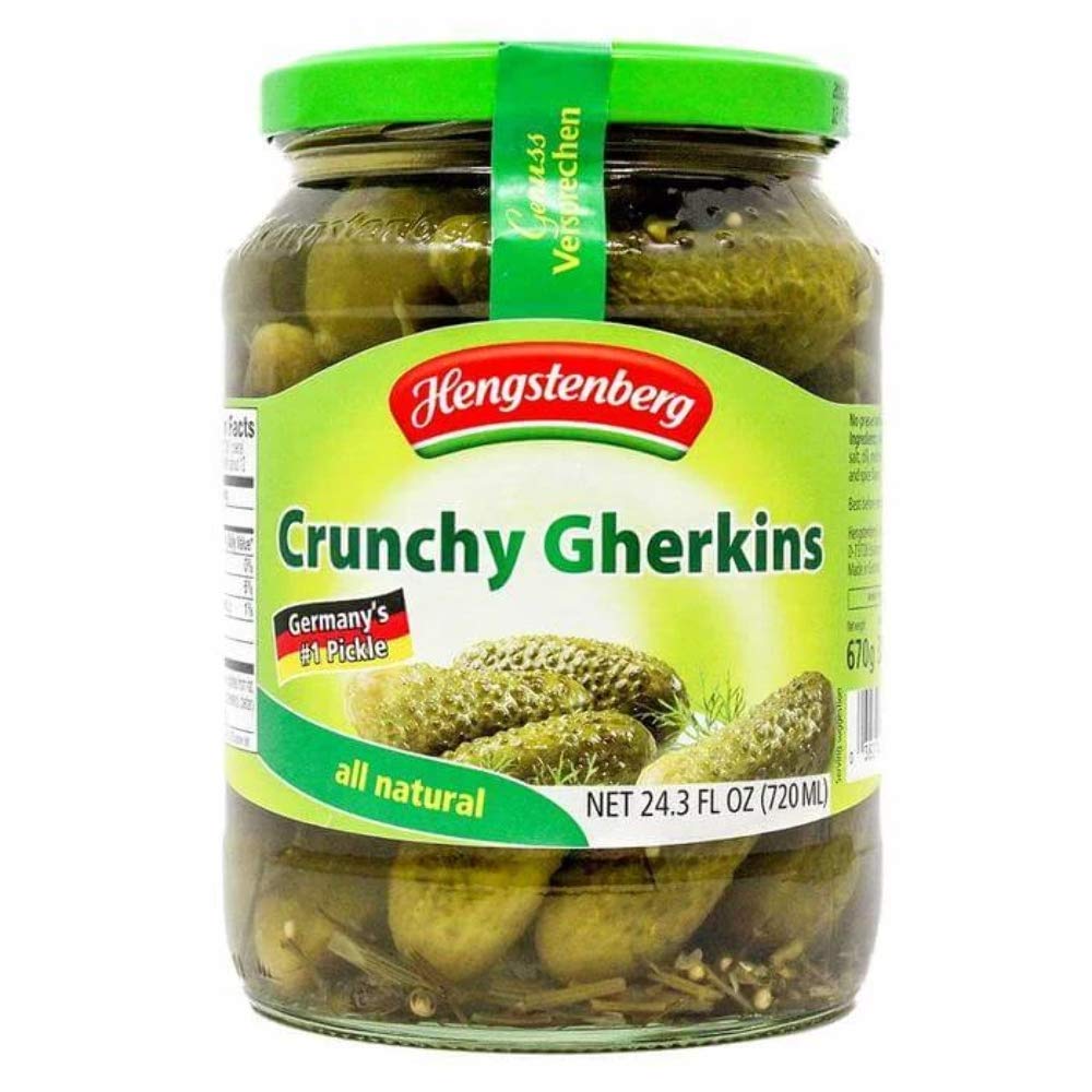 Crunchy Gherkins, German Pickles (Hengst.) 24.3oz Dill