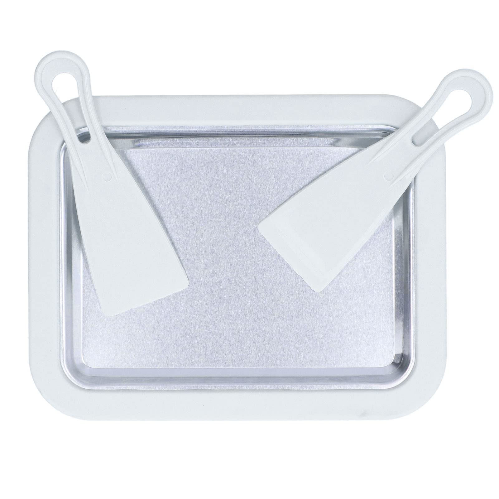 Ice Cream Maker, Fried Yogurt Machine Unplugged Freeze Proof Frame for Kitchen (White)