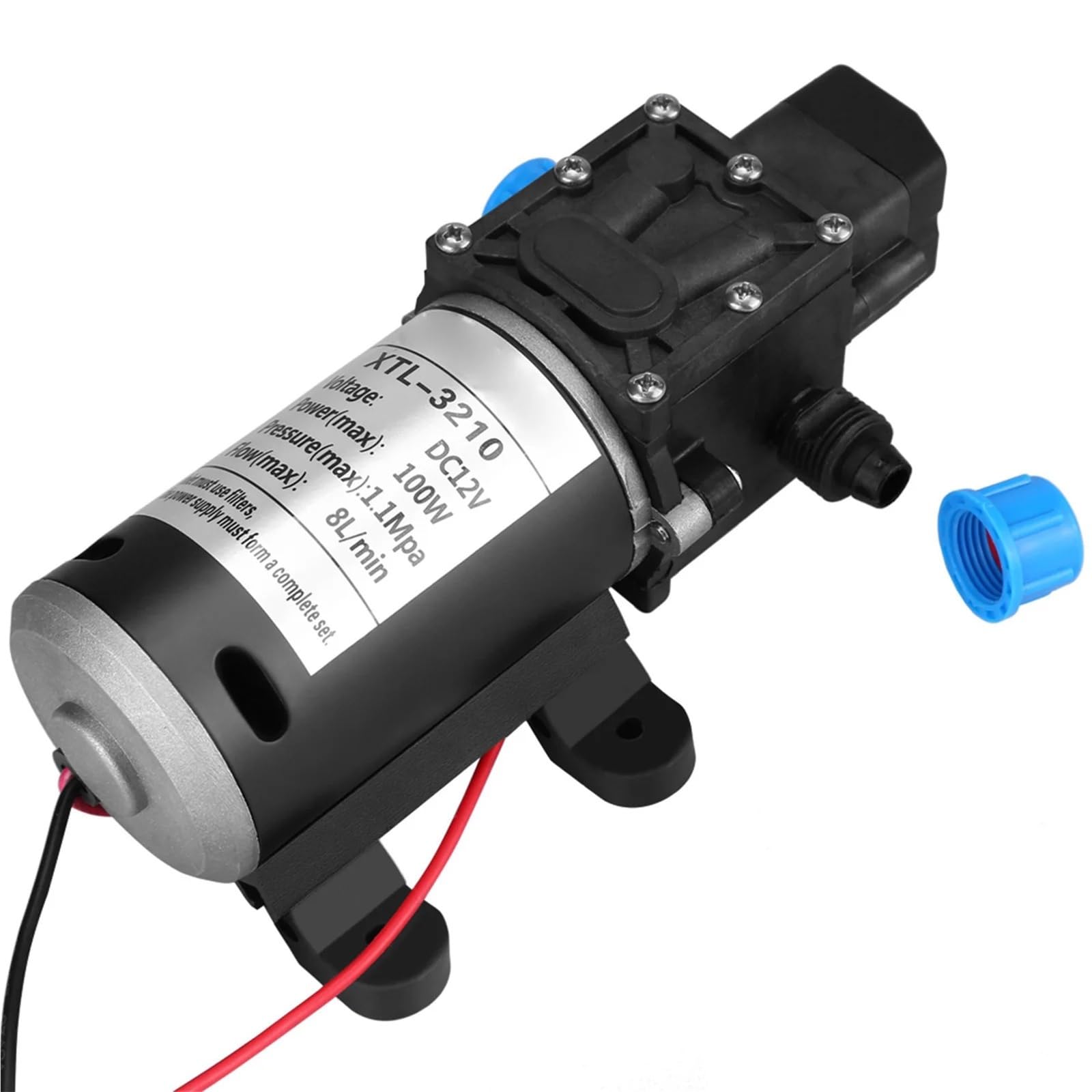 Pompe à eau auto-amorçante membrane haute pression 12 V CC for lavage Entretien facile