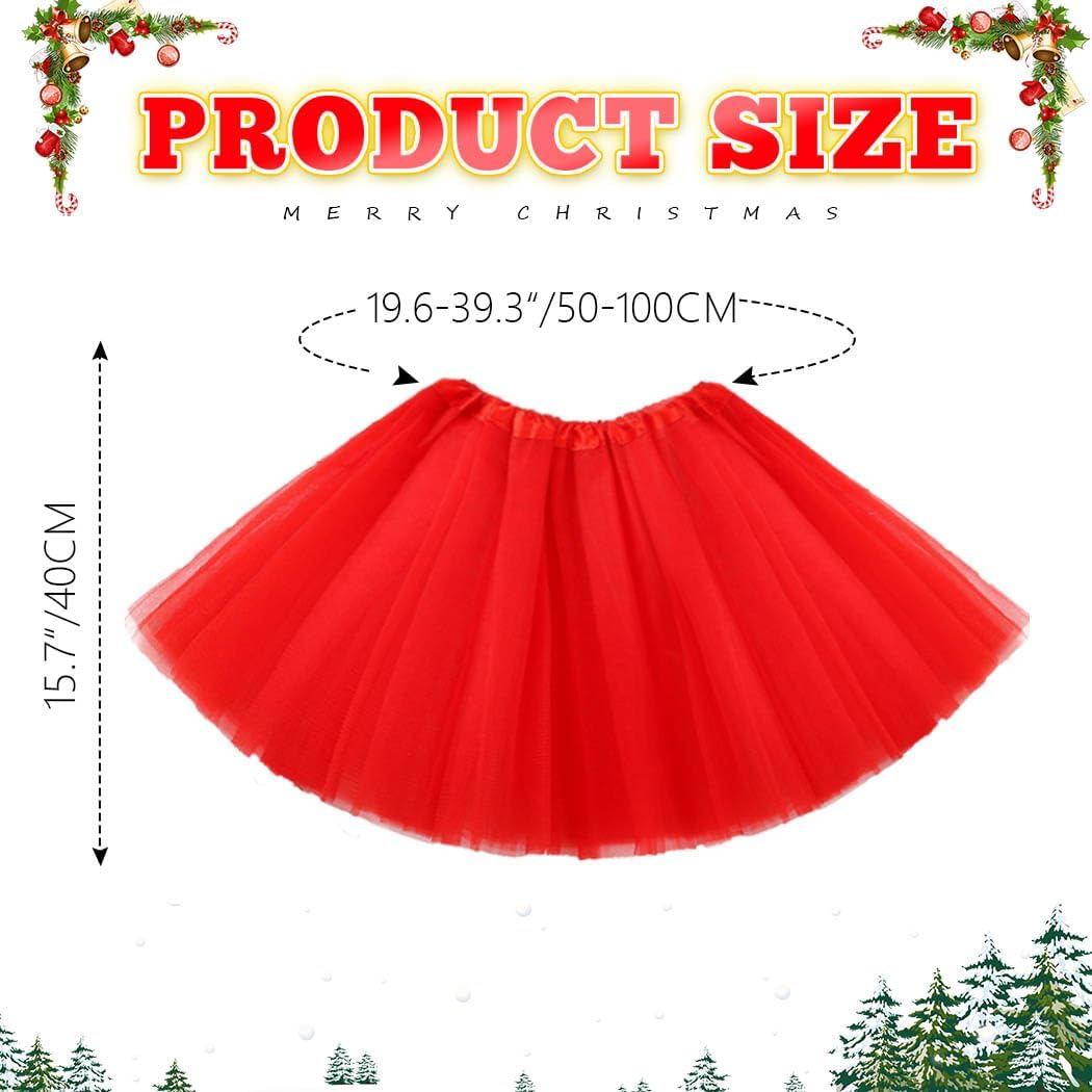 REETAN Adults Tulle Tutu Skirt Dance Short Skirts for Women