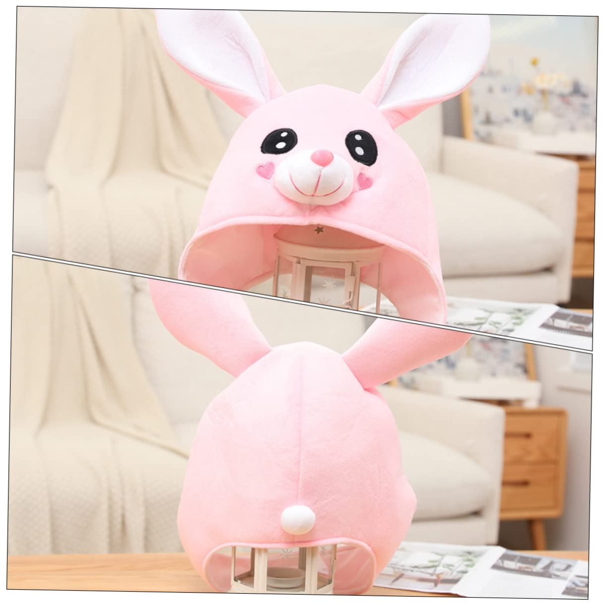 TOYANDONA 3piezas Sombrero De Conejo Con Orejas Para Adultos Gorro Divertido De Peluche Para Fiestas y Fotografía Accesorio De Disfraz De Pascua y Cosplay