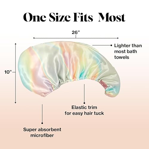 Miniatura 3 de Kitsch Toalla de pelo envuelta en satén toalla de microfibra para mujer toalla absorbente para cabello mojado toalla de pelo de secado rápido toalla
