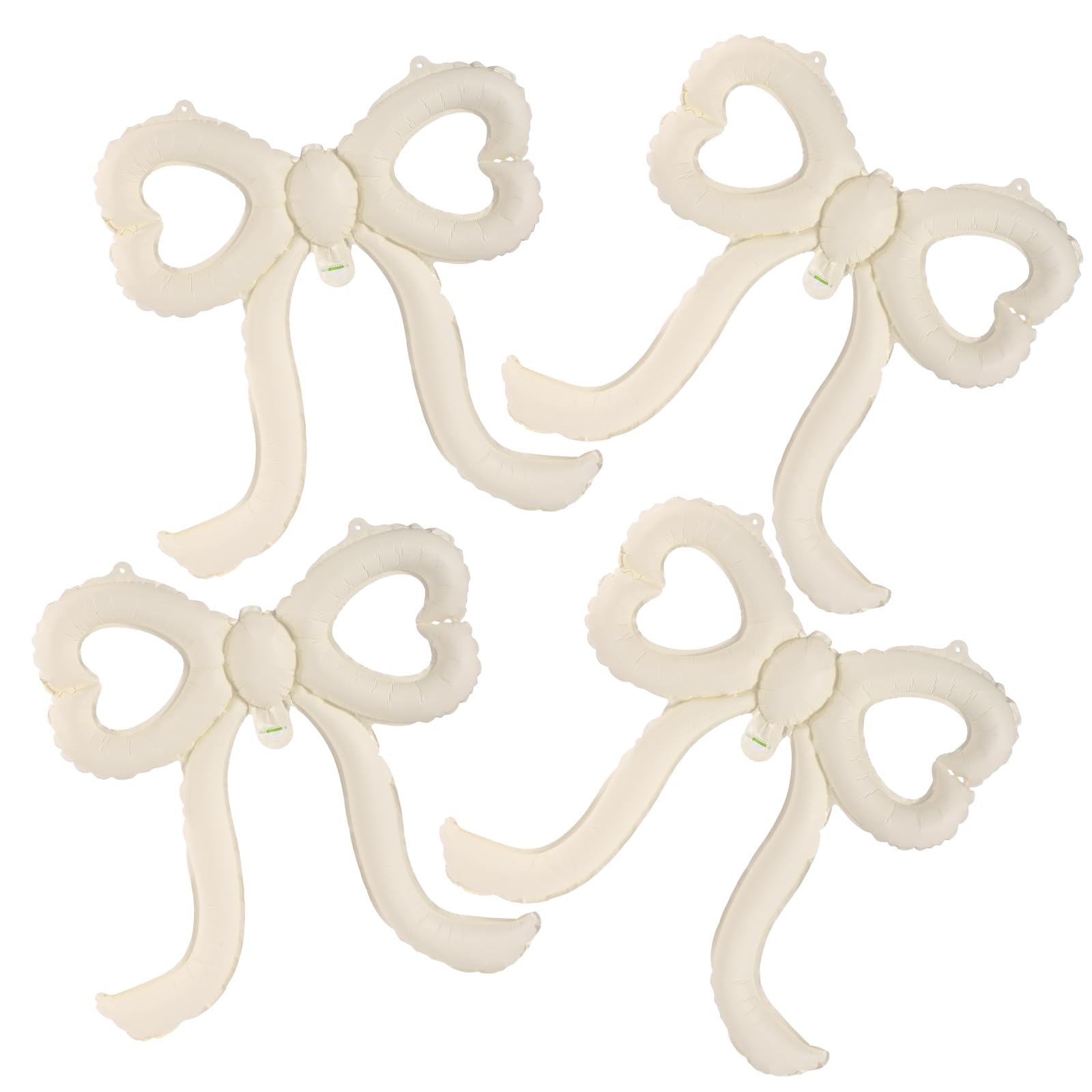 4pcs Bow Balloons, Funny Bow Balloons Decorations Birthday Themed Party Decorations Supplies for Birthday Bridal Shower Bachelorette Party (White)