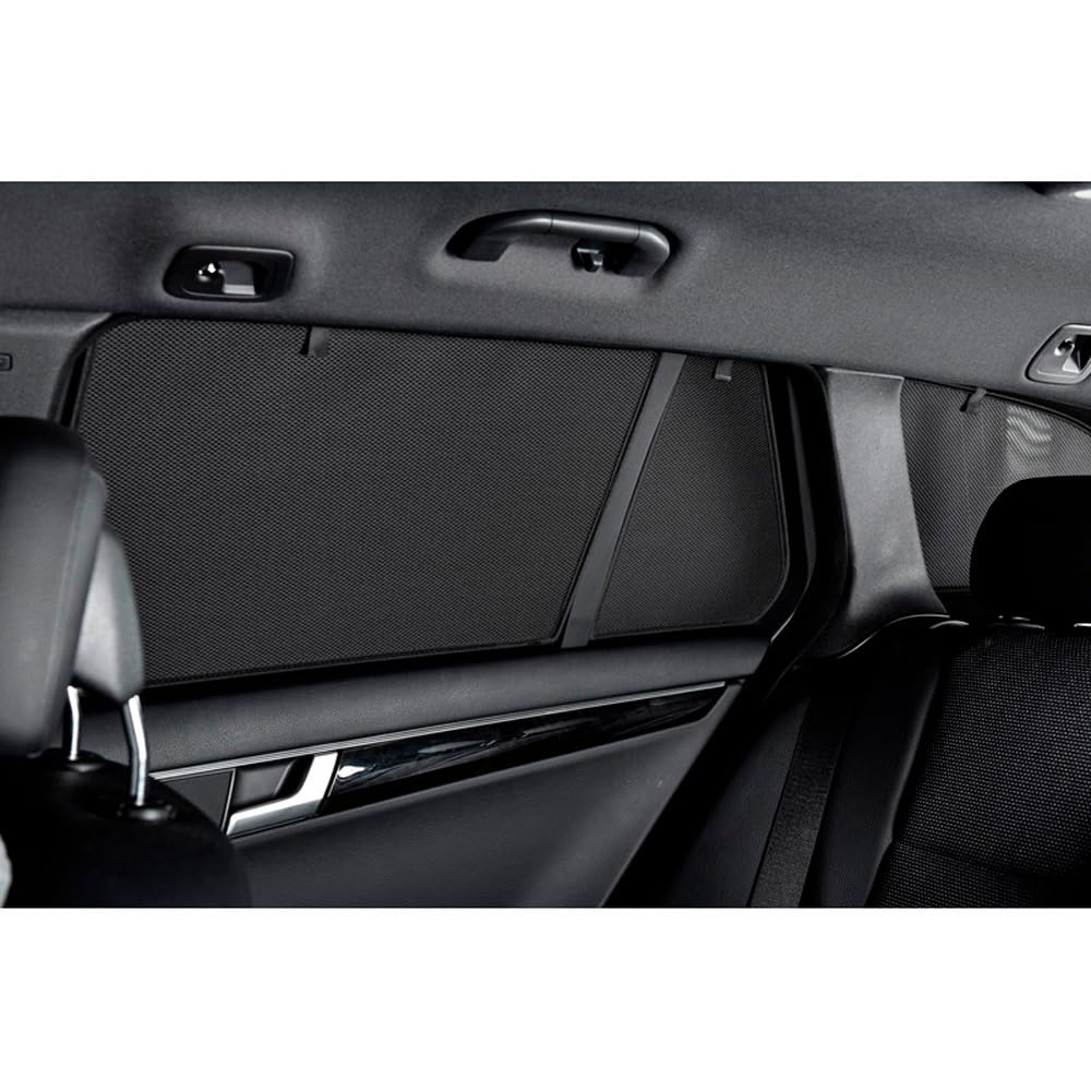 Satz Car Shades kompatibel mit Alfa Romeo Stelvio 2017- (4-teilig) Passgenaue Sonnenschutzblenden