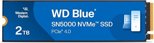 WD Blue SN5000 2TB NVMe SSD - PCIe Gen 4.0 M.2 2280, Up to 5150MB/s for Creators WD Blue SN5000 2TB NVMe SSD - PCIe Gen 4.0 M.2 2280, Up to 5150MB/s for Creators