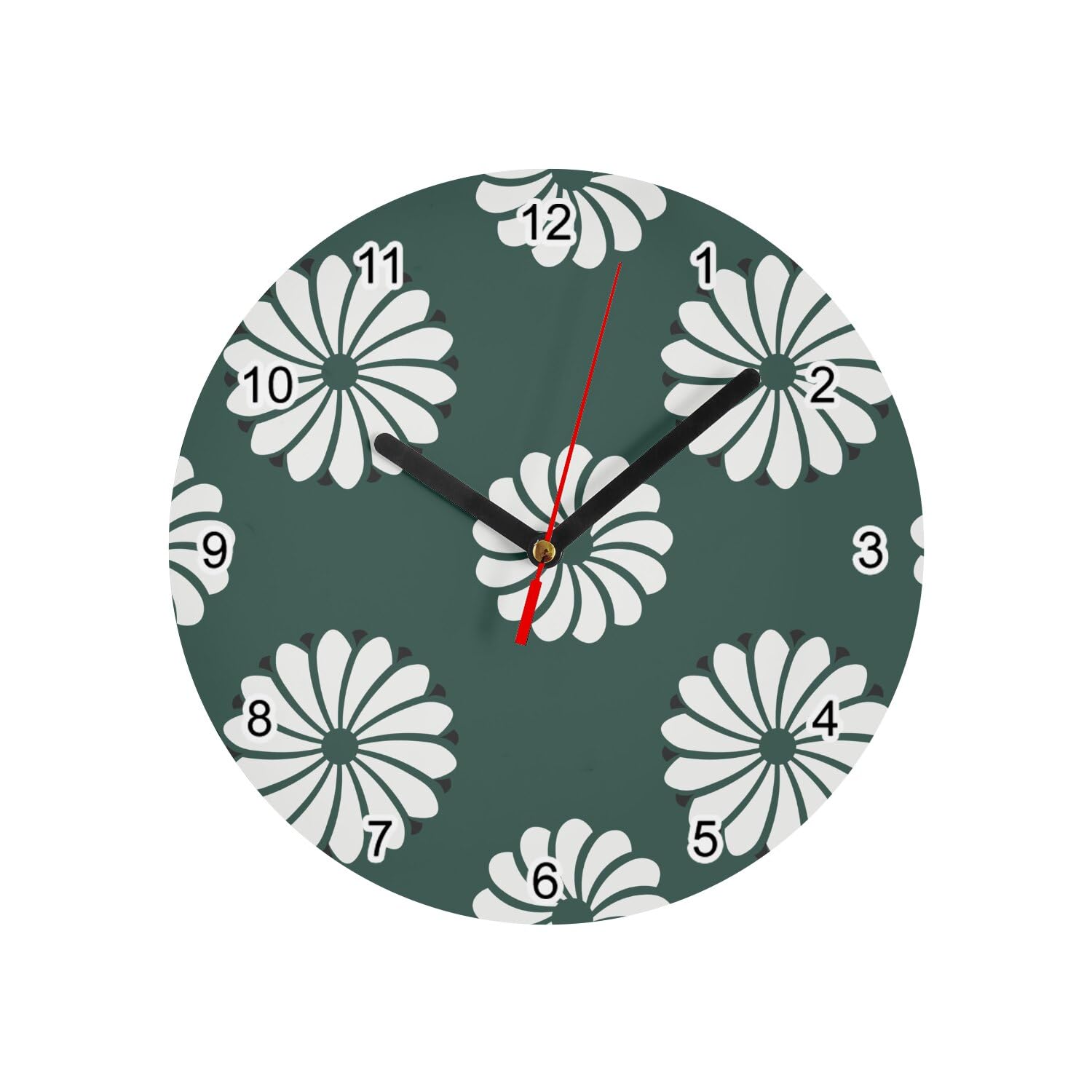 Horloge Murale en Verre blanc 20 cm pour créer une ambiance zen dans votre salon