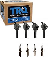 Vista 125 de Kit de Bobina de Encendido y Bujía de TRQ 8 Piezas Bujías de Iridio Compatibles con Toyota Tacoma 2005-2014 4Runner 2010 Tacoma 2015-2021