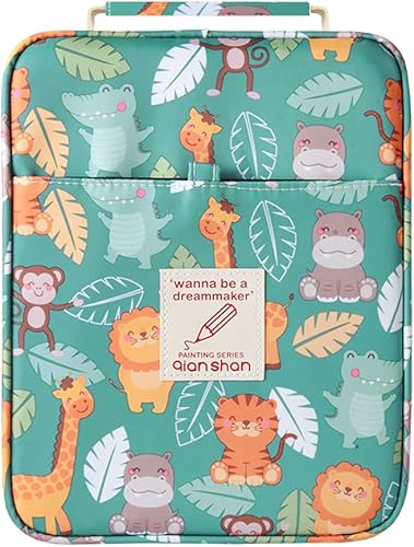 qianshan Ranura para estuche para lápices, capacidad para 202 lápices de colores o 136 bolígrafos de gel con cierre de cremallera, organizador de