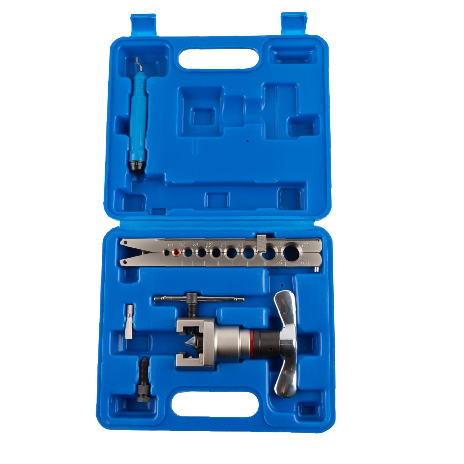Wostore Outil d'évasement excentrique manuel et électrique – 9 matrices pour évasements excentriques sur tuyaux en cuivre de 6 mm, 1/4", 9 mm, 3/8", 10 mm, 12 mm, 1/2", 16 mm et 19 mm – Idéal pour les