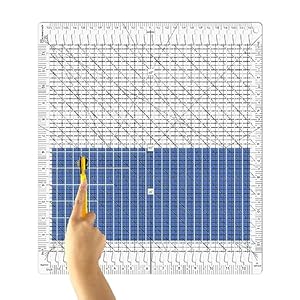 Quilting Ruler- 12.5 * 12.5″ Slotted Rulers for Quilting and Sewing Quilt Strip Rulers for Fabric Precise Cutting