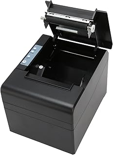 Thermal Receipt Printer, Thermal Label Printer, Small 80mm POS Printer USB Thermal Receipt Printer with Auto Cutter for Small Business Restaurant Kitchen Printer (US Plug)
