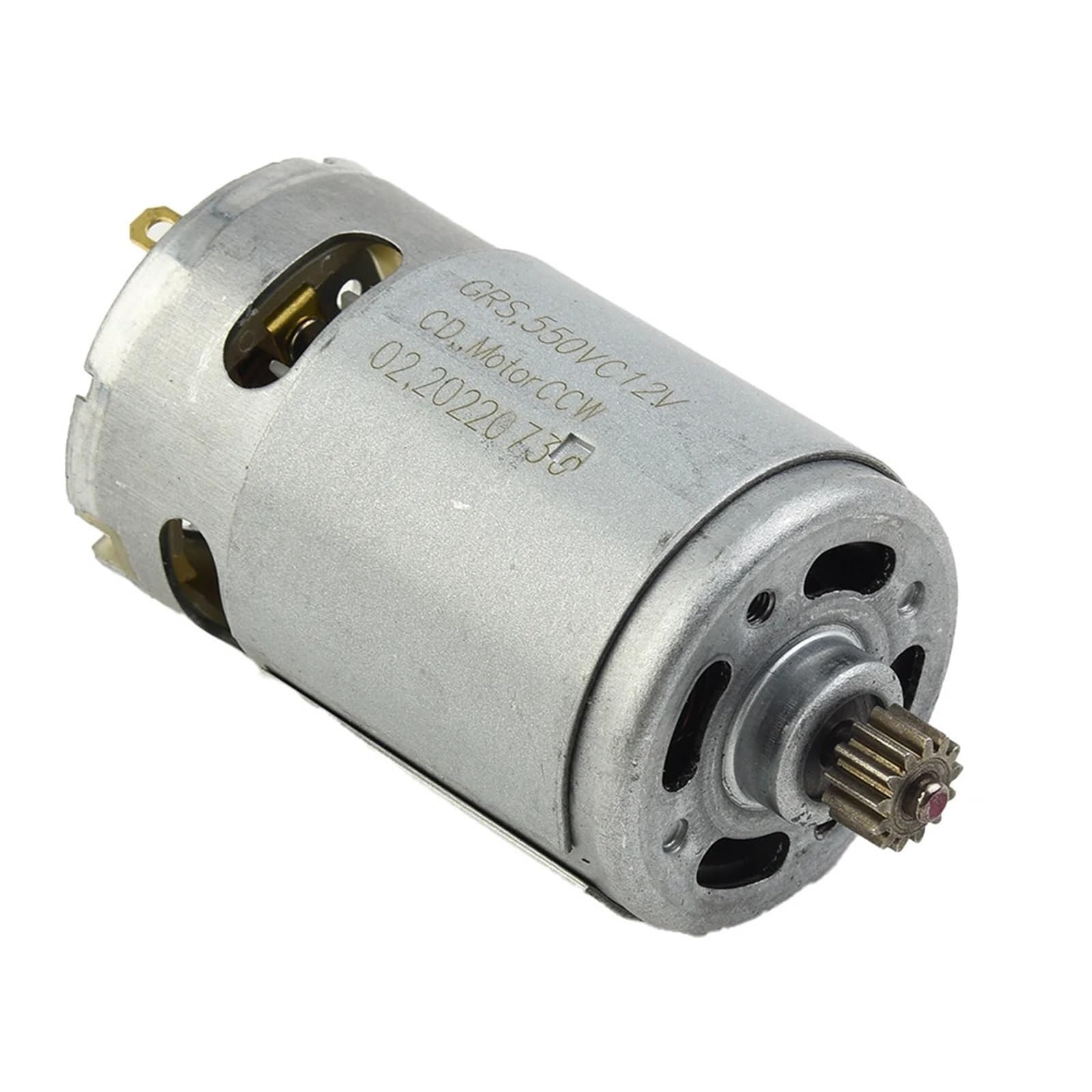 Trapano Elettrico con Motore CC Trapano Avvitatore a Coppia Elevata Motore CC a Doppia velocità Cacciavite con Punta da Trapano in Argento GSR12V-15 Metallo