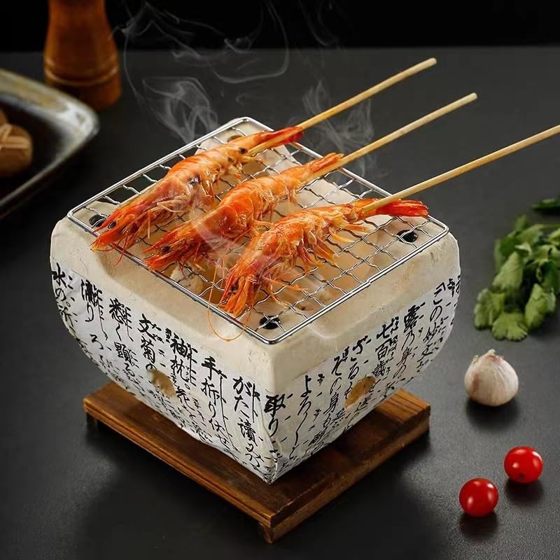 Amazon | JICOMUS日本製炭火焼き器 セラミック火鉢、土窯、卓上炭火