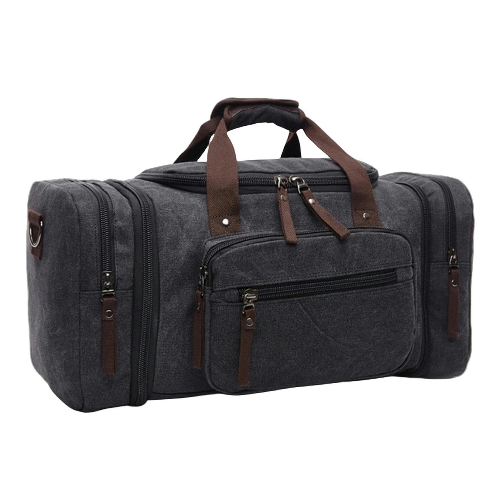 NOGRAX Schulrucksack Leinwand Reisetaschen Große Kapazitäten Tragen Auf Gepäcktaschen Männer Reisetasche Reisetasche Wochenendbeutel-Dunkelblau