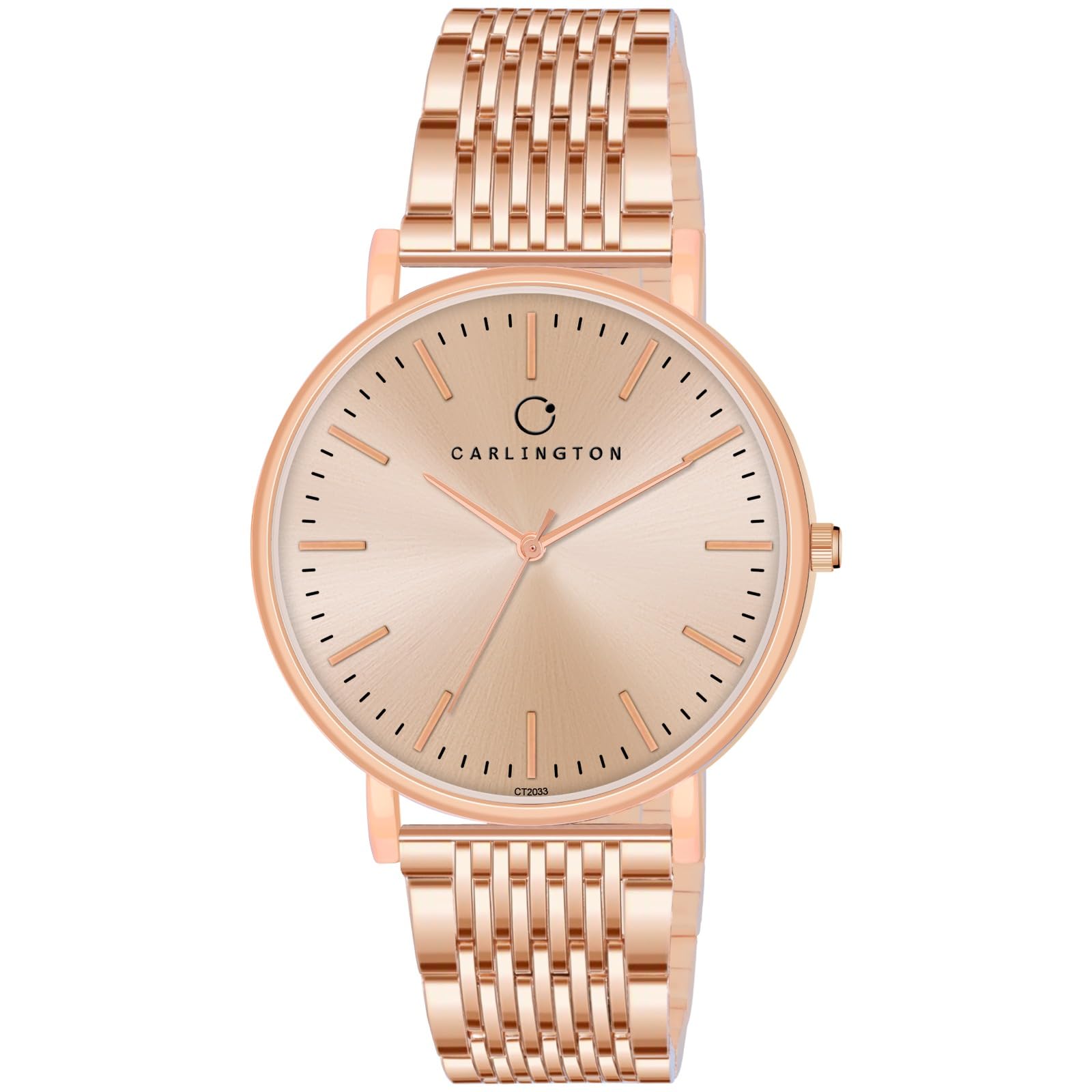 Carlington Women Stainless Steel Iconic Analog Ladies Watch with Premium Linked Strap - Ct 2033 Rose Gold Dial, Band Color-Rose Gold (B0CV943148) Amazon Price History, Amazon Price Tracker