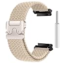 YODI Sturdy Strap Band Compatible With Amazfit T-Rex 2 Smartwatch Only, Braided design Classic Nylon Straps Accessories for Amaz fit Trex2 Men and Women (BRAIDED-STARLIGHT) gallery image