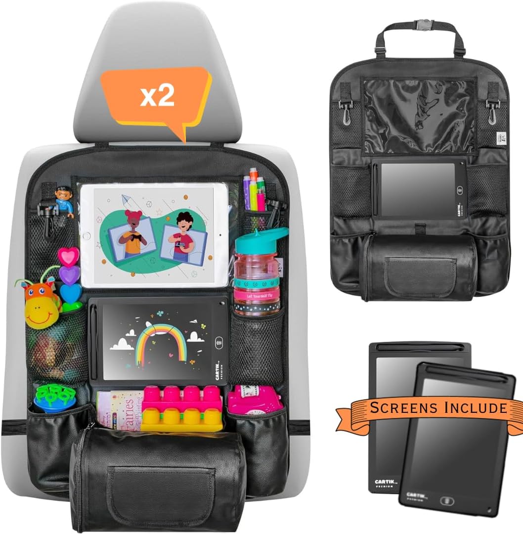 ULEEKA Car Backseat Organizer with 10" Table Holder, 9