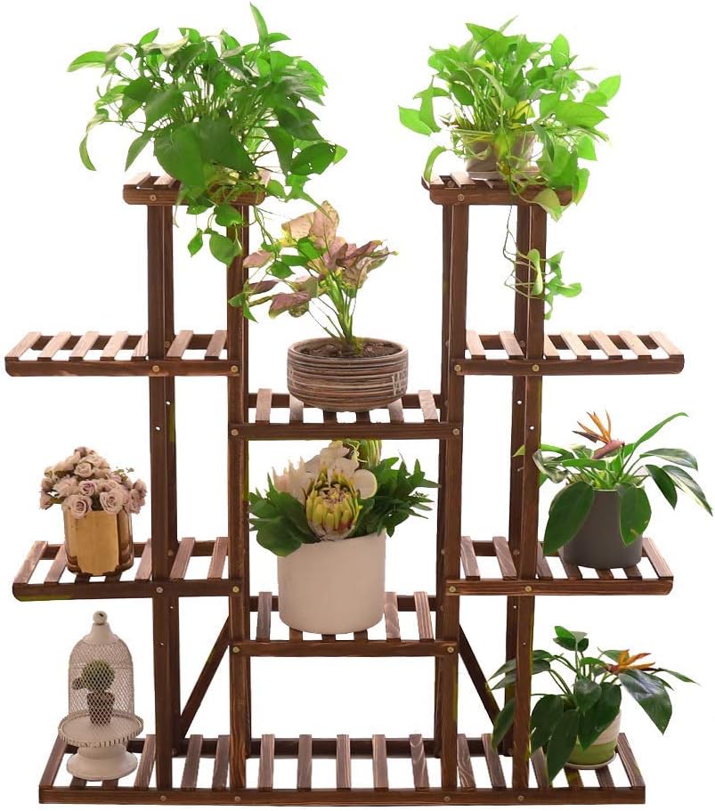 YLSZHY Support De Pot De Fleurs En Bois Pour Intérieur Ou | FindTheDeal