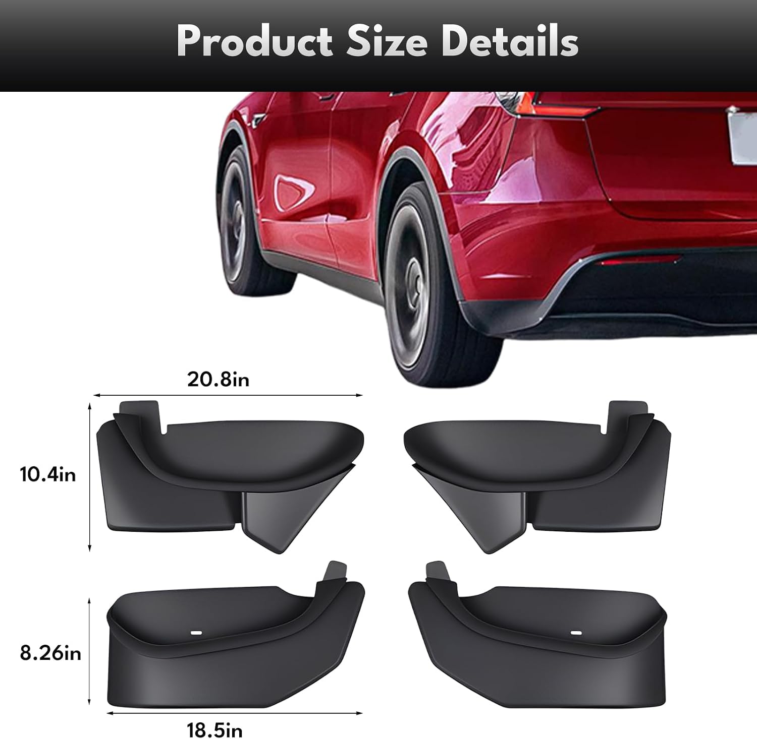 Eonflux 2025 2026 Model Y Juniper Door Side Organizer - 4PCS TPE Front Rear Storage Box Organizers for Tesla Refresh Accessories Interior，model y juniper door organizer