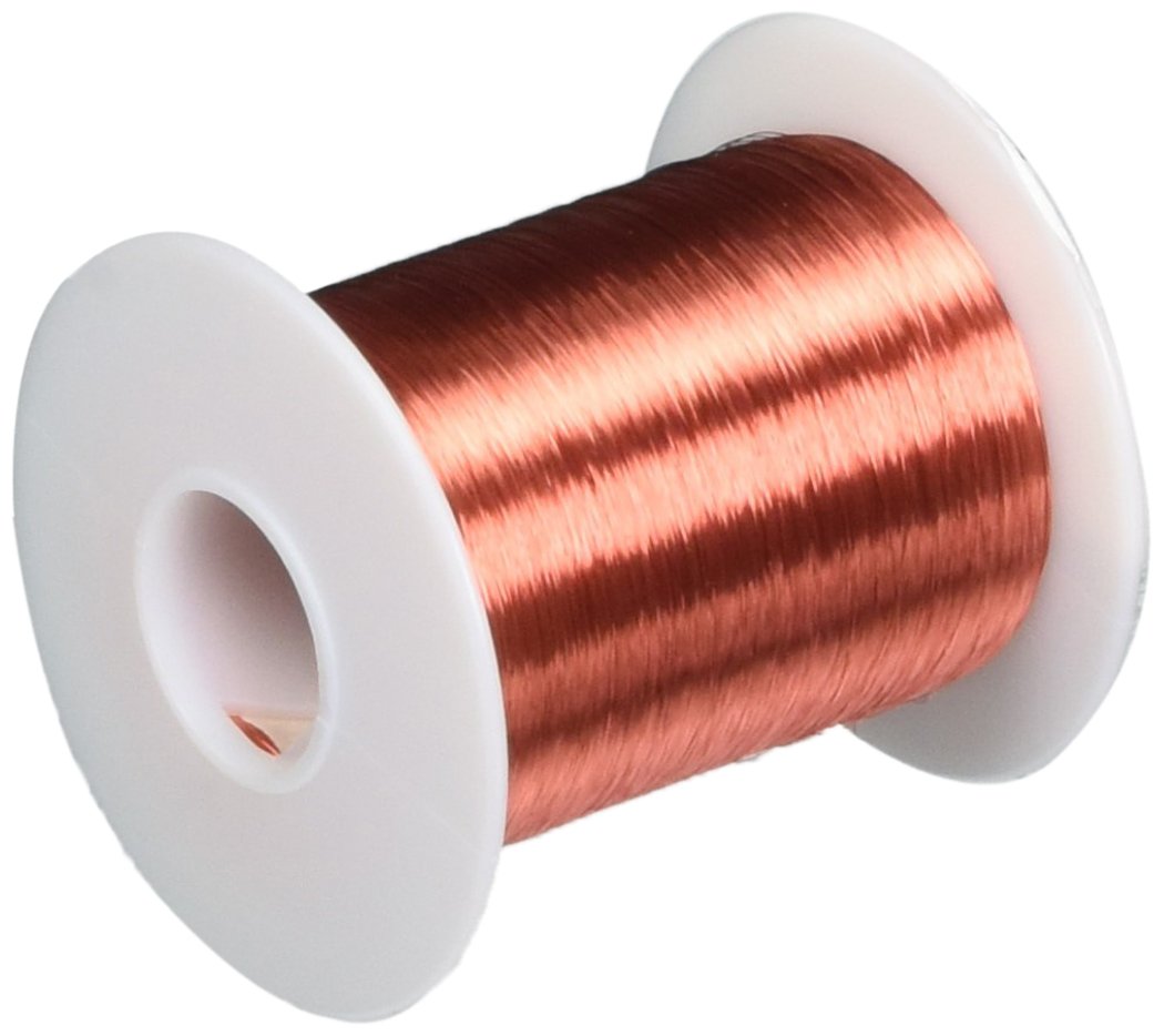 Magnet Wire, Enameled Copper Wire, 39 AWG, 8 oz, 13029' Length, 0.0038" Diameter, Natural