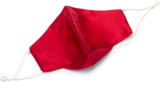 HABAC STUDIO - 100% Mulberry Silk Face Mask Face Masks Washable UK Reusable Face Mask Men's Face Mask Silk Mask Masks for Women Silk Face Covering Face Masks Nose Wire. RED