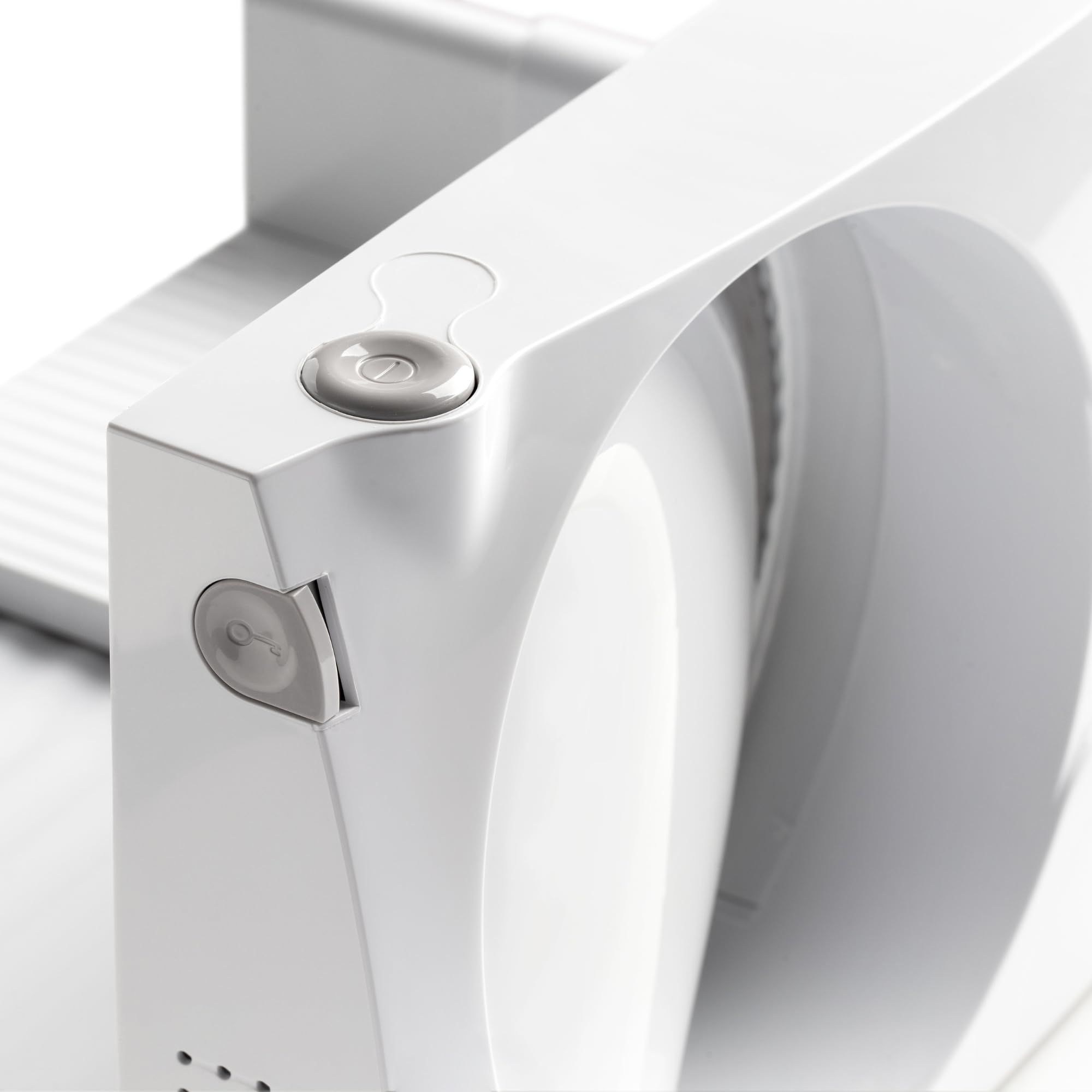 EUREL RS42 142420001 - Cortadora eléctrica plegable para ahorrar espacio, hoja de acero inoxidable 2 en 1, diámetro 170 mm, ajustable 0-17 mm, sin BPA, 100 W