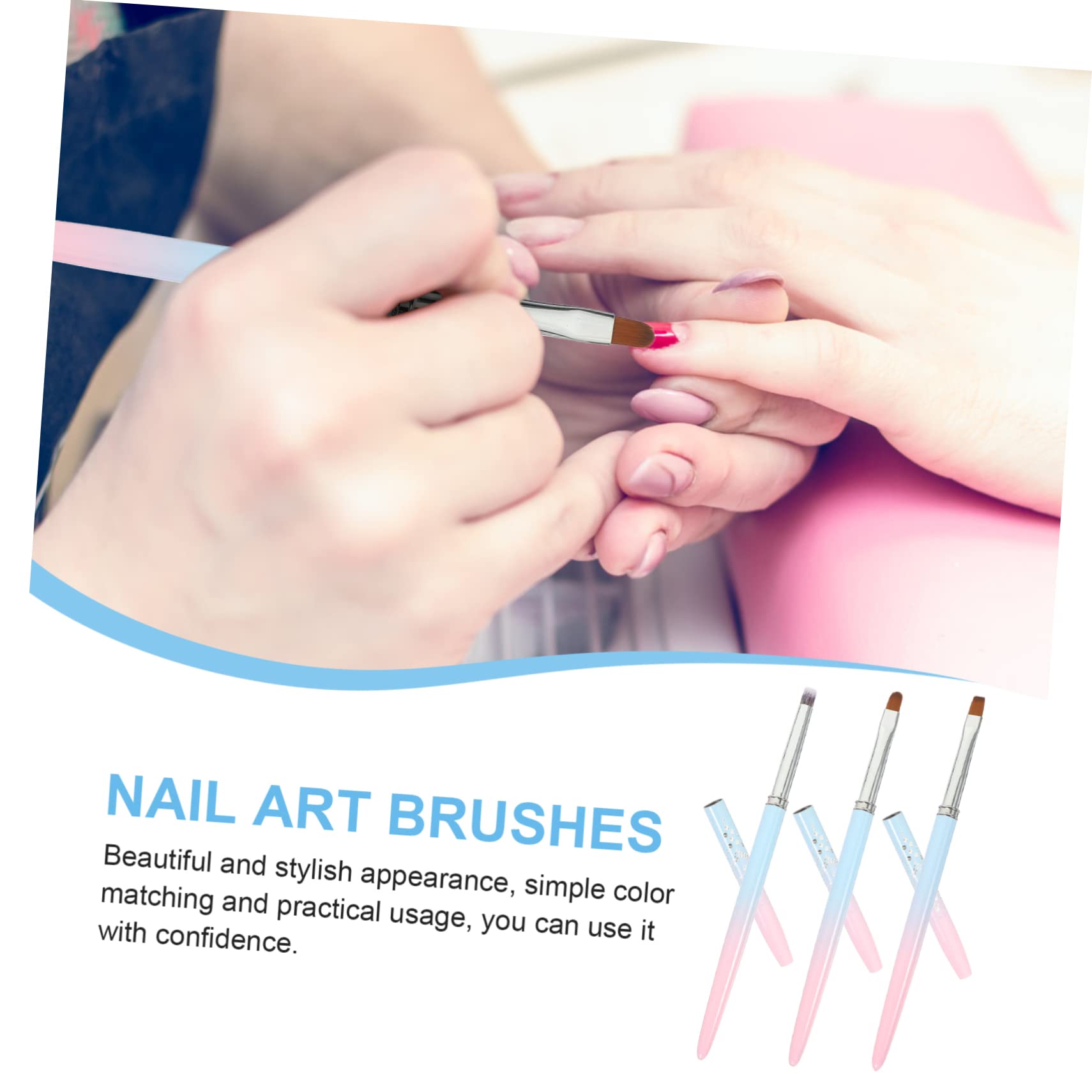 Healeved 12pezzi Pennelli Professionali Per Nail Art Strumenti Per Decorazione Unghie Pennini Per Disegno e Ombreggiatura Per Manicure Shop Supplies