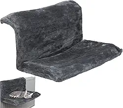 Pesoncarl Cama de radiador para gatos com moldura de metal forte, quente e aconchegante, cama de rede para gatos cinza adequada para gatos de até 5 kg, felpa de gato
