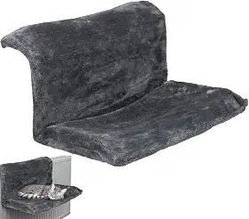 Cama de radiador para gatos com moldura de metal forte, quente e aconchegante, cama de rede para gatos cinza adequada para gatos de até 5 kg, felpa de gato