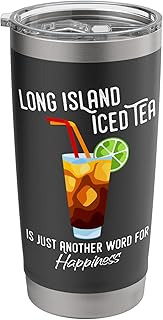 Long Island Iced Tea Funny Cocktail Happiness Stainless Steel Insulated Tumbler